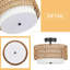 Plafonnier semi-encastré Christon Rattan LED