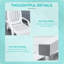 Chaise longue d'extérieur sur roulettes avec boîte de rangement Outsunny
