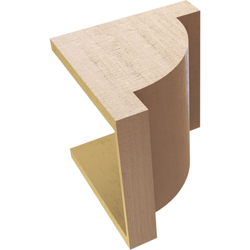 Bois de cèdre alpin brut, grain de bois TimberThane, brun clair apprêté, H 12 po x l 12 po x P 12 po