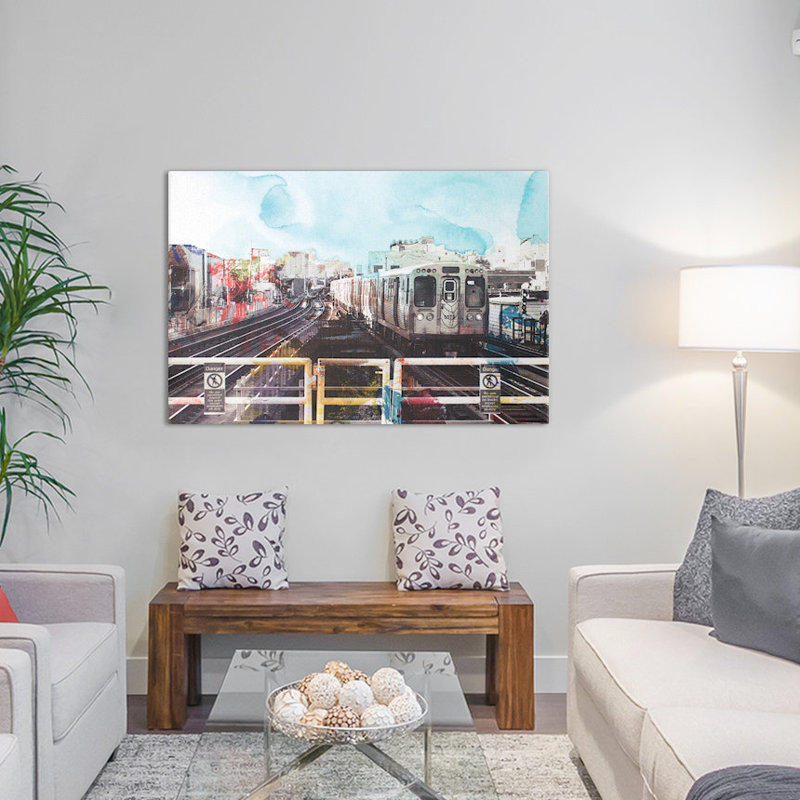 « on the way », impression sur toile tendue, H 12 po x l 18 po x P 1,5 po