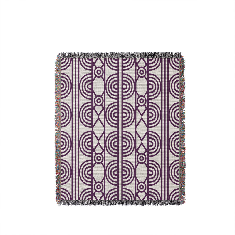 Jeté en coton Idia, 50 x 60, Violet