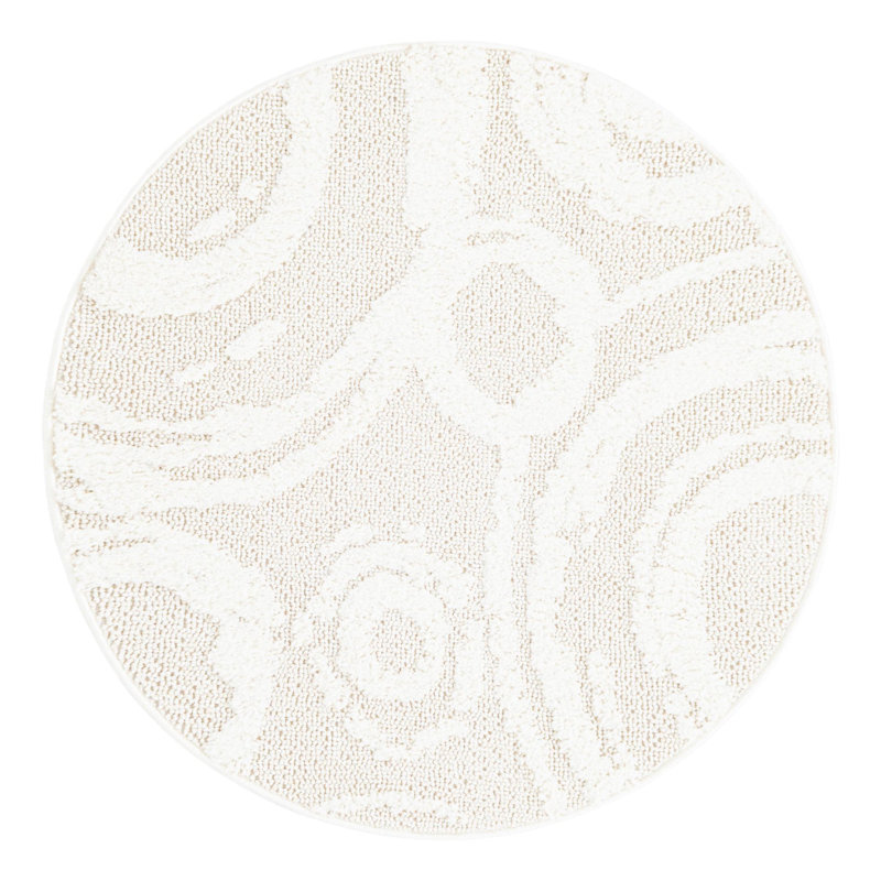 Dequantae Abstract Indoor Rug, Round 3'3"