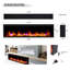 FLAMME Castello Platinum Smart Inset Electric Fireplace, Alexa Compatible, 1.8kW Heater, 16 Flame Colours, Logs & Crystals-11039579