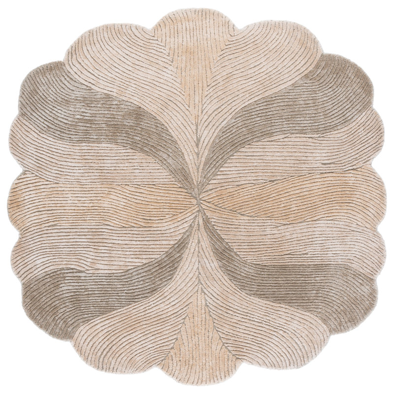 Fifth Avenue Hand Tufted Viscose,Wool, Cotton Abstract Indoor Rug, Round 3'