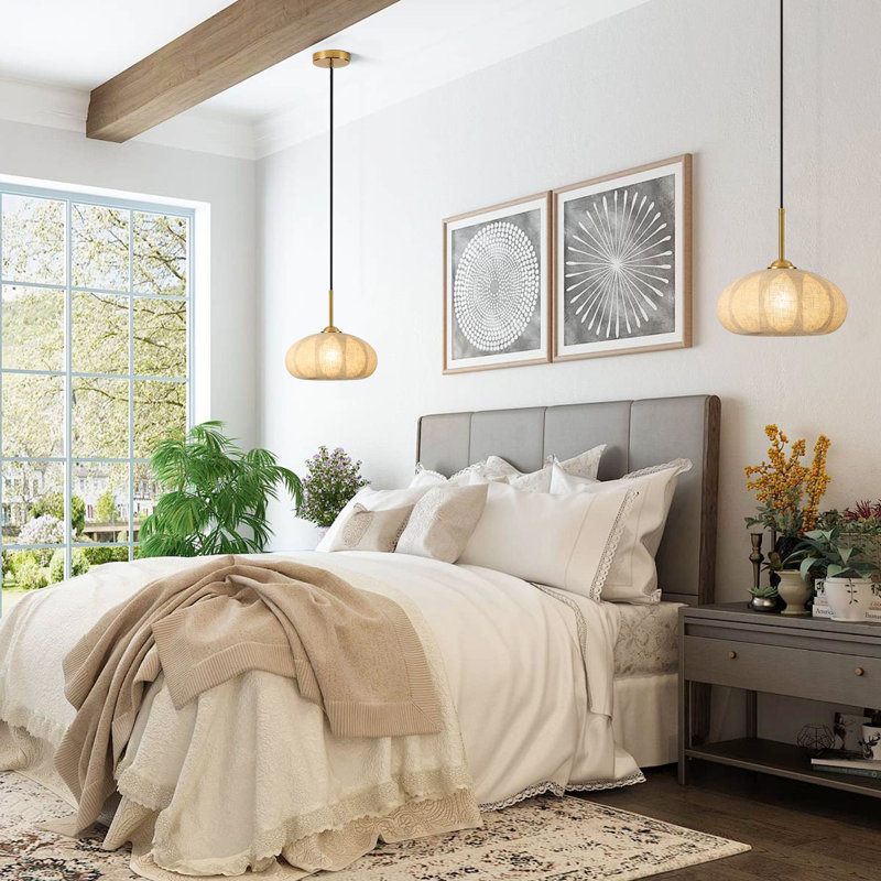 Luminaire suspendu en verre 1 lumière Boho