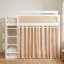 Lit superposé Haven Rattan Decor avec tablette de rangement à 6 niveaux, rideaux et lumières pour enfants-134494026-134494028