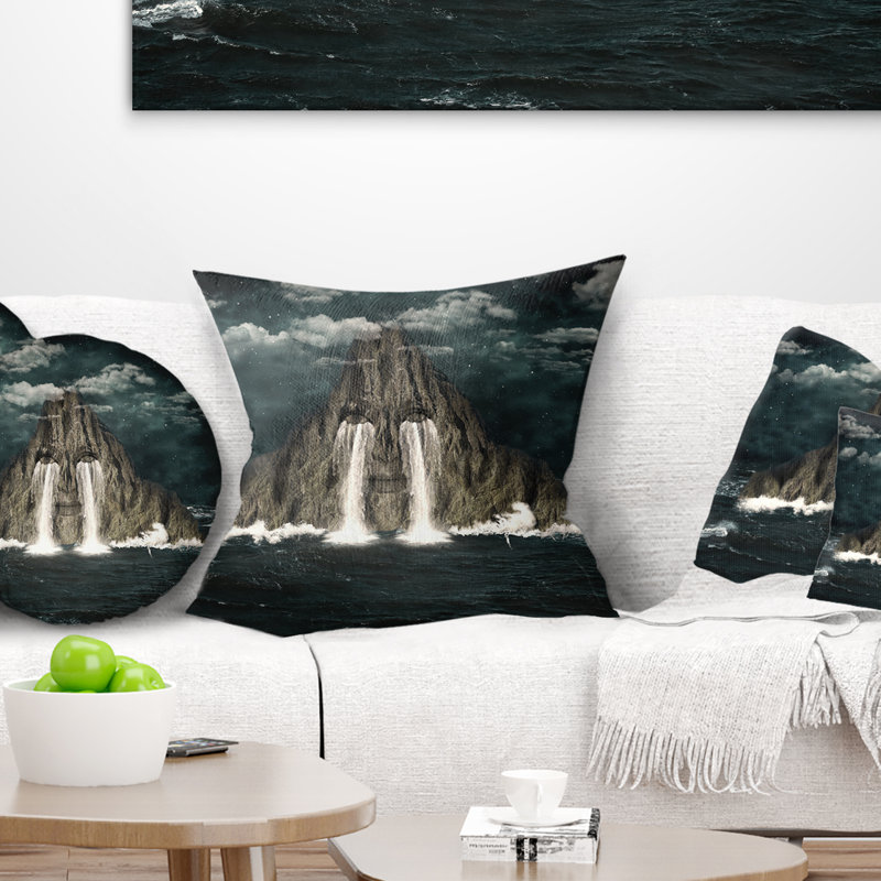  Coussin Abstract Sea of Tears, 18 po x 18 po, Coussin décoratif