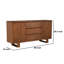Buffet 68 pouces Paige, 3 tiroirs, 2 portes, brun