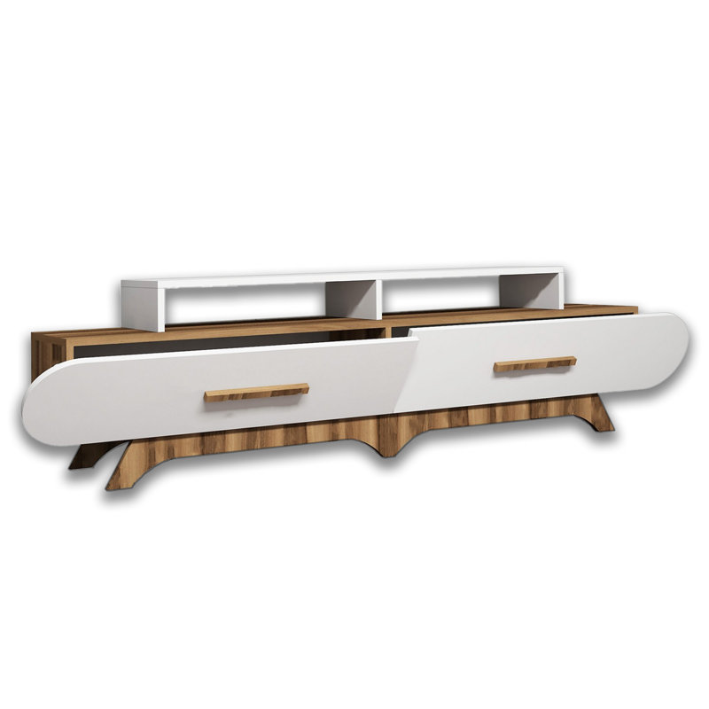 2 Spacious Cabinets TV Stand For Tvs Up To 88''