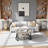 3-Piece Round Coffee Table Set With 2 End Tables, Modern Nesting Table With Storage Shelf, Black Metal Frame & Wood Top, Industrial Accent Furniture For Living Room, Bedroom, Small Space-899893082