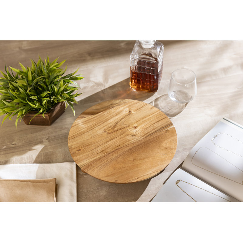 Support de service en bois avec piédestal