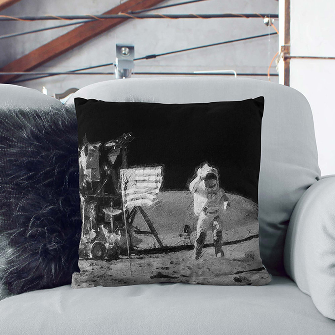 Astronaut on the Moon Cushion with Filling