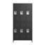 Casiers en métal de 72 po de hauteur avec 6 portes, rangement sécuritaire pour différentes zones, pulvérisation électrostatique, casiers de porte noirs, grande capacité tout usage,