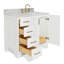 Meuble-lavabo simple en bois massif 37 po Freitas blanc avec plateau en marbre de Carrare 0,75 po, évier droit décalé-271566833-304109142-304109145