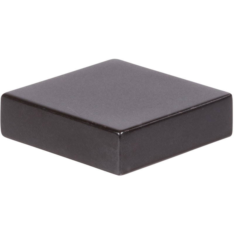 Thin Square 1 1/4" Length Square Knob, Modern Bronze