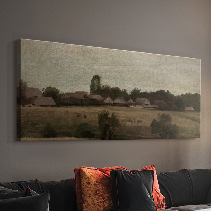 Série paysage - DCLVI - Toile tendue avec châssis - Prêt à accrocher, H 16 po x l 40 po