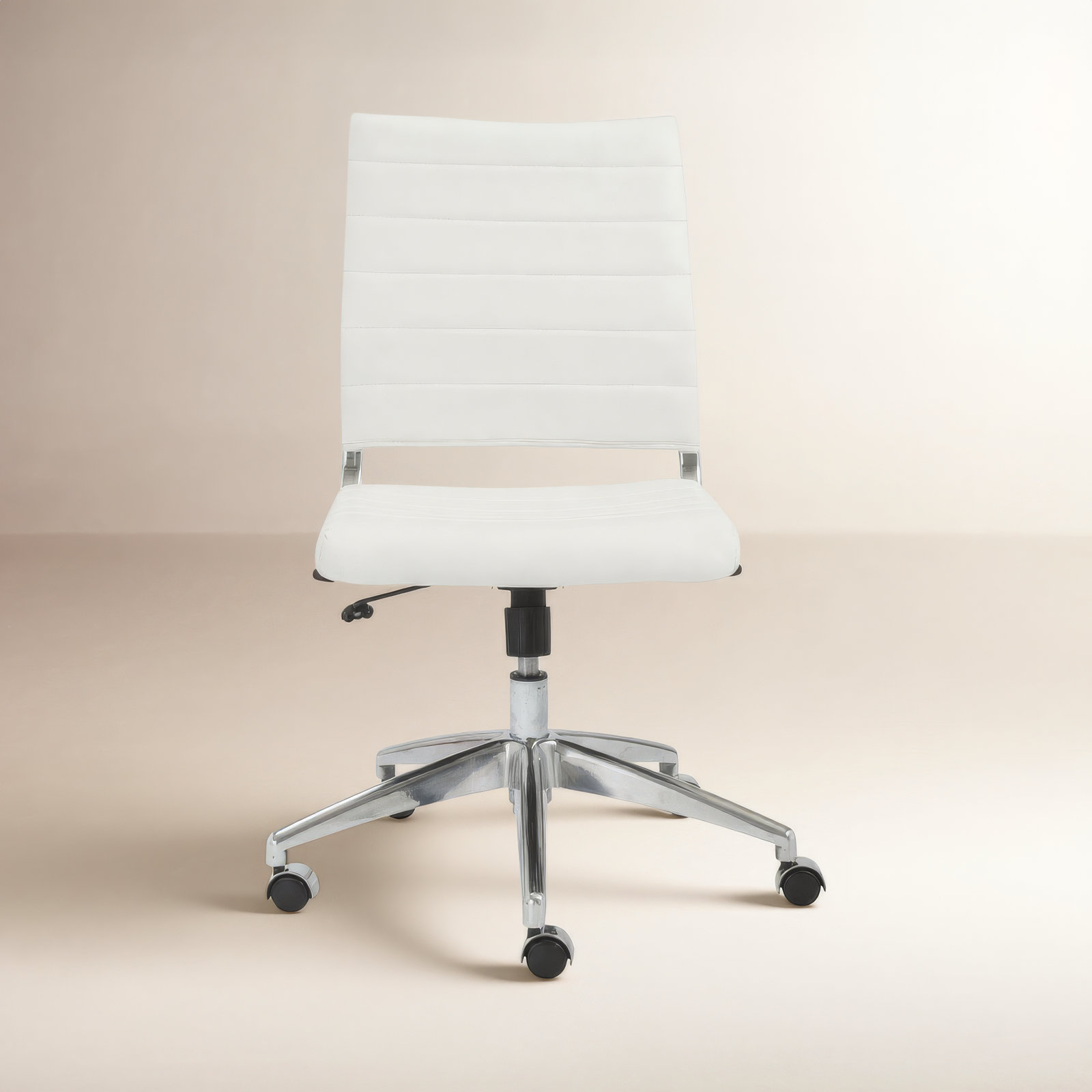 Rossie Swivel Office Chair, No, White