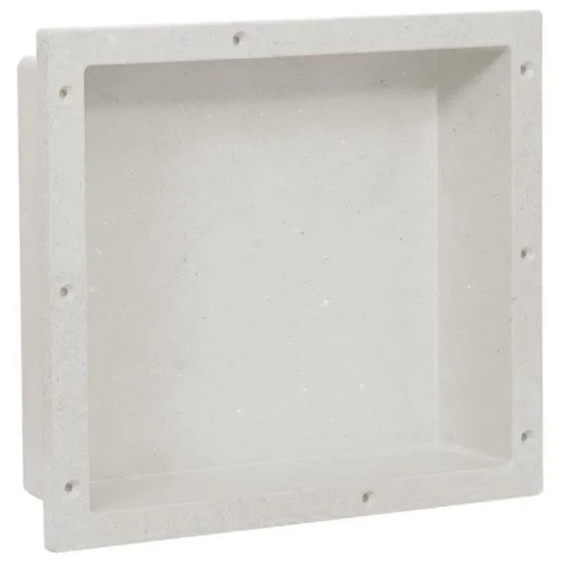 Ensemble de montage en surface 16,1 "X 3,9" pour niche de douche, Blanc mat