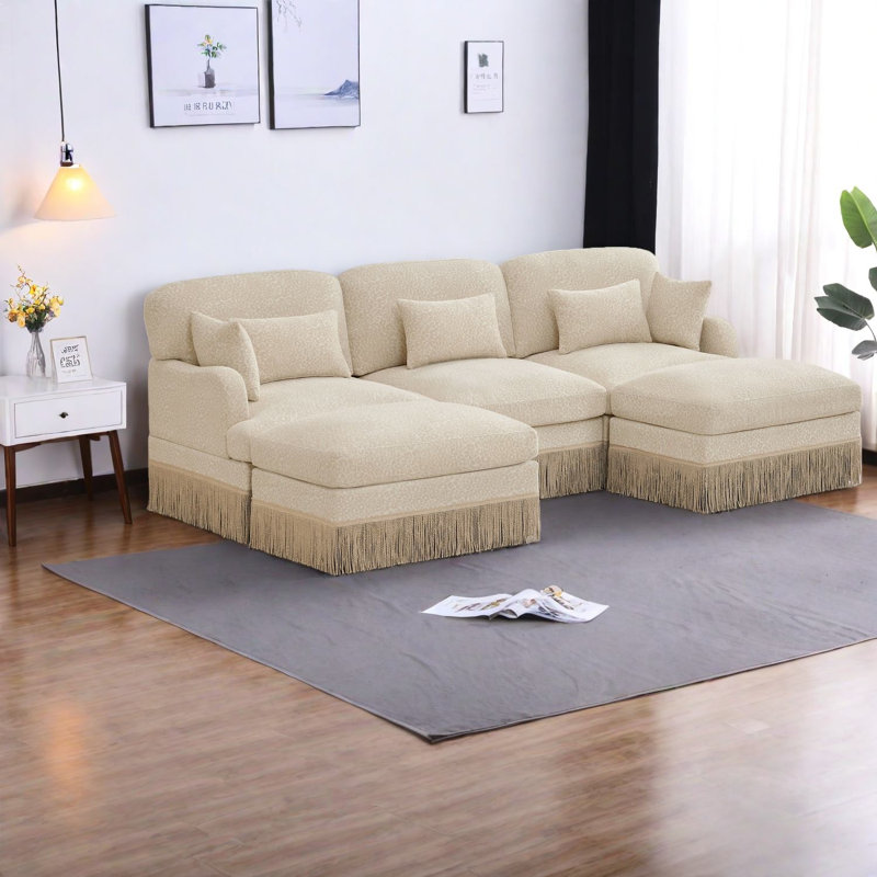 Modular Deep Seat Sofas, Chenille U Shaped Modern Living Room Home