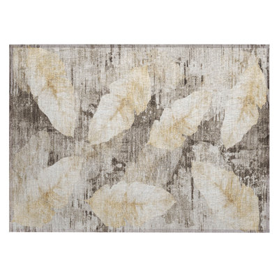 Machine Washable Indoor/Outdoor Arline ACN2172 Floral Rug