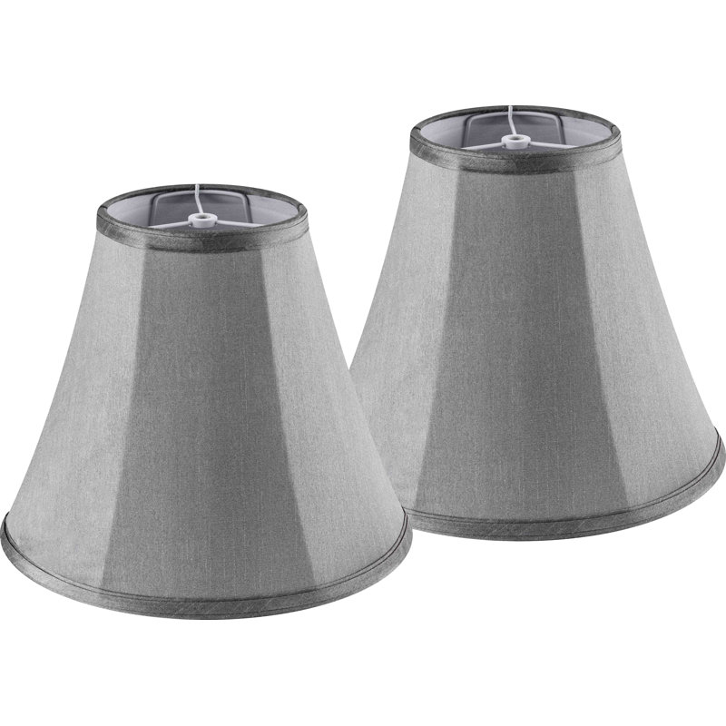 10.6''H x 13''W White Bell Lamp Shades for Table Lamp(Set Of 2), Grey