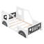 Lit plateforme en bois avec roulettes-1011492293
