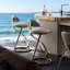 Tabouret de bar moderne et minimaliste avec structure en acier inoxydable et siège rembourré, siège d'une hauteur de 25,59 po-55405029