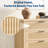 Fluted 4 Drawers Dresser for Bedroom, 35.4" Tall Chest of Dressers for Closet, 4 Fluted Drawers with Metal Handle-1111424624