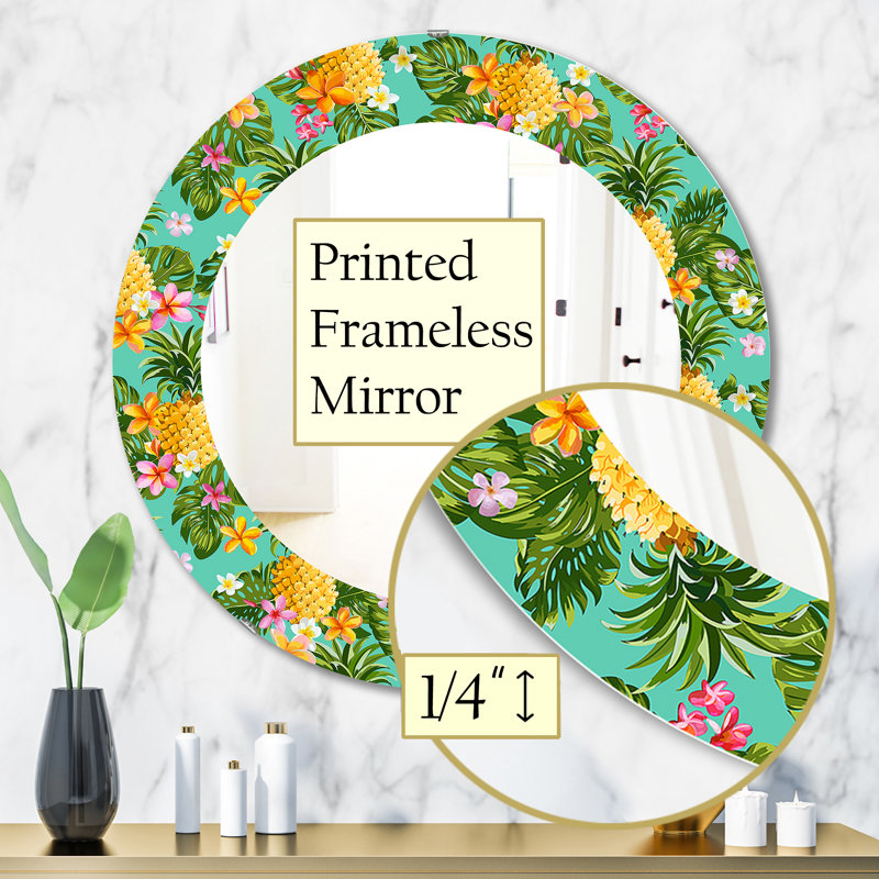 Miroir d'appoint mural Tropical Mood Pineapple 5, H 31,5 po x l po