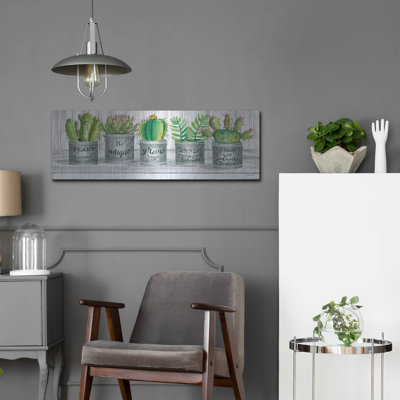 «Galvanized Pot Succulents I» par Cindy Jacobs