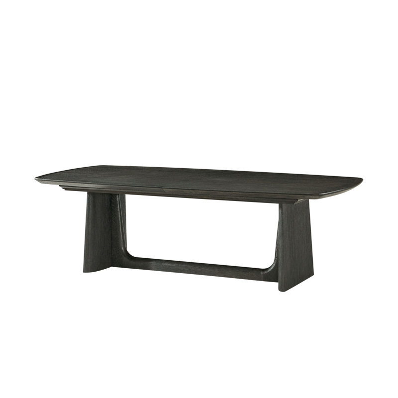 Repose Solid Oak Dining Table, Charcoal Oak