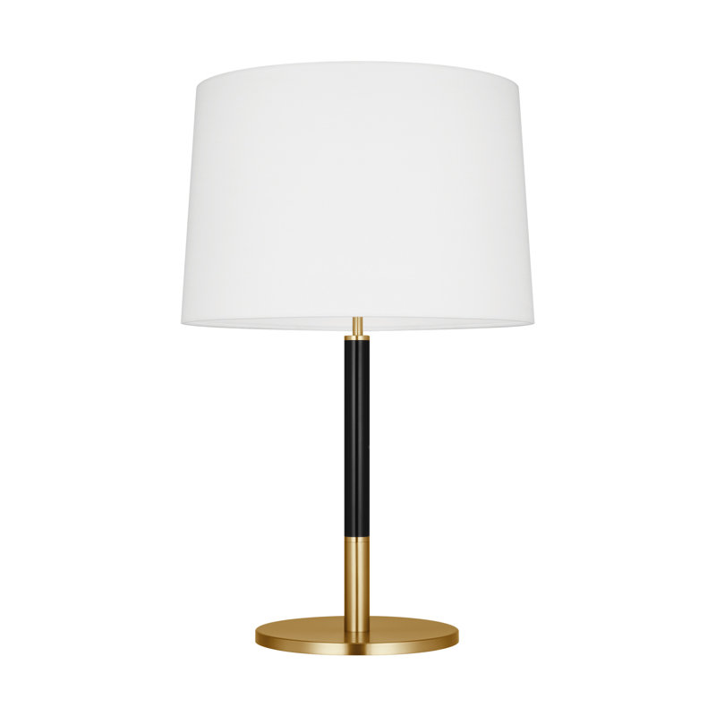 Monroe Table Lamp, Burnished Brass Black