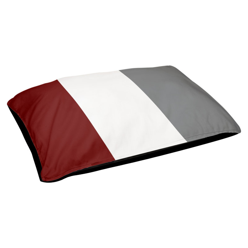 Coussin Golden State, Marron / Blanc / Gris foncé, Moyen (l 28 po x P 18 po x H 6 po)