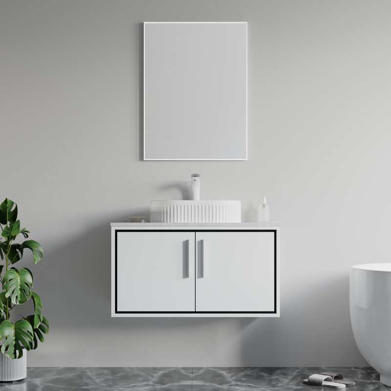 Lavabo vasque ovale en céramique cannelé Dowell 6004 - blanc brillant, Naturel