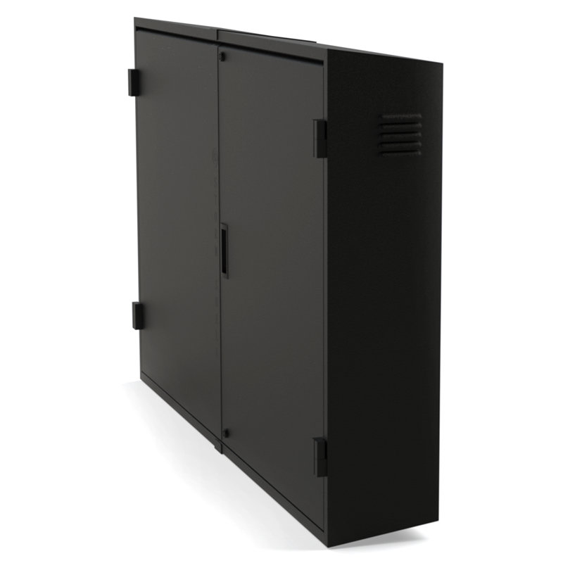 Black Metal Weatherproof Outdoor TV Enclosure for 55" TV