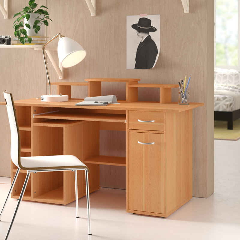 Boyden Solid Wood Computer Desk, Beech