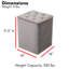 Tabouret de pieds carré en velours capitonné 14 po x 17,5 po BirdRock Home, gris