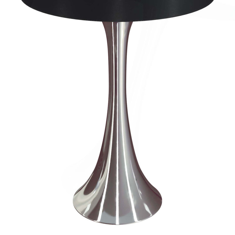 Lampe de table contemporaine en métal brossé 24 "en nickel brossé avec fil métallique argenté Lenuxe de Grandview Gallery - ensemble de 2