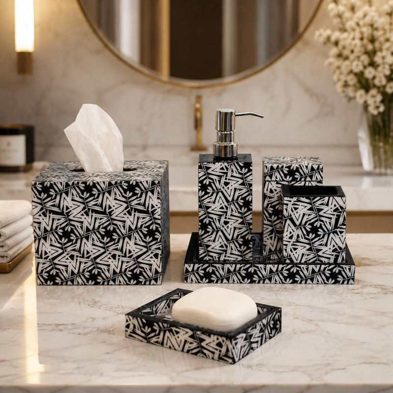 Aneek Ceramic / Porcelain Bathroom Accessory Set