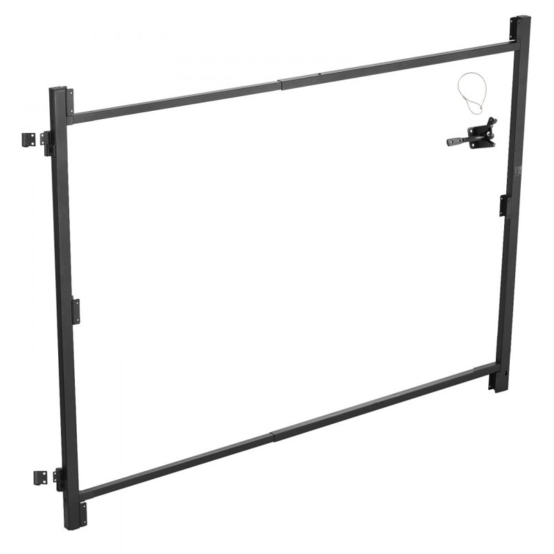 VEVOR Black Iron Gate Frame, 119.4cm H x 182.9cm W x 5.7cm D