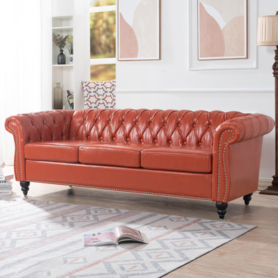 Hedgerley 84.65"" Rolled Arm Chesterfield Sofa -  Darby Home Co, C0C616A7D05B405A808ED5C22F832D93