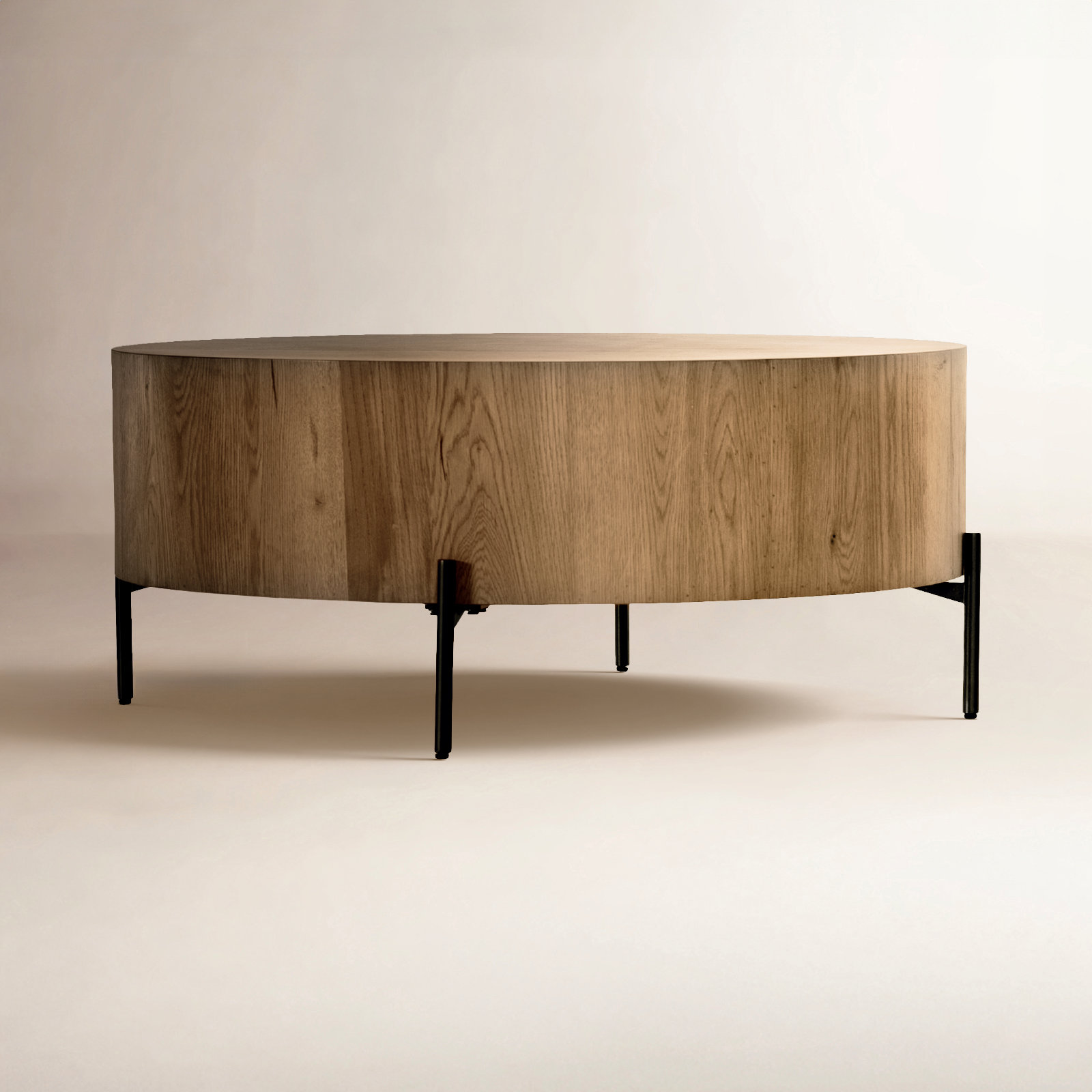 Aceton 38" Coffee Table, Amber Oak Resin