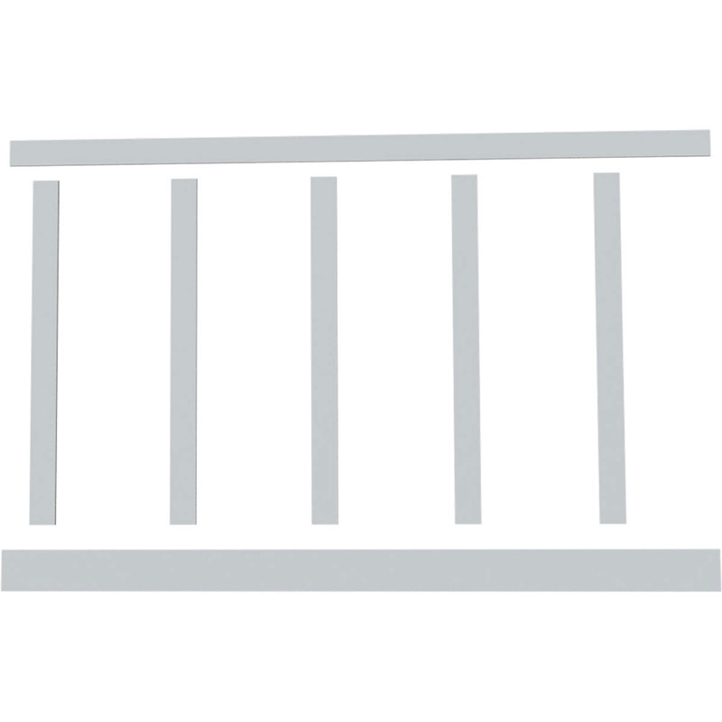 Classic Shaker H 96'' W x 0.63'' D Vinyl Wainscot Paneling Kit, 56", 12" to 15" Wide Adjustable Panel