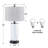 23.25'' Glass USB Table Lamp Set With Built-in Night Light