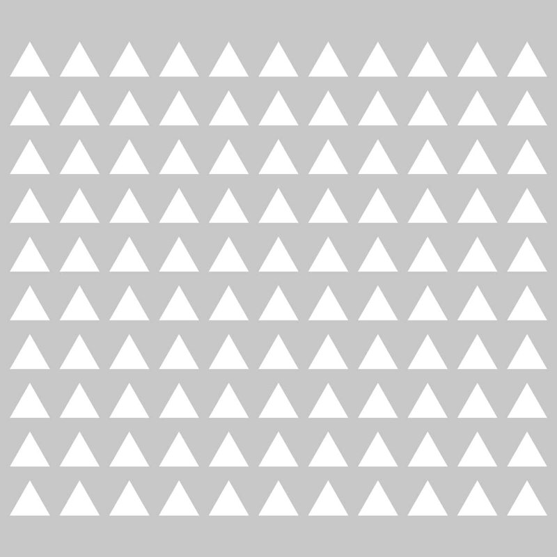 Abstract Non-Wall Damaging Wall Decal, White, 1.75" H x 2" W x 0.6" D