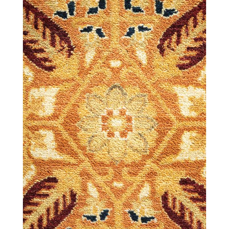 Tapis unique en laine noué à la main 10 pi 3 po x 13 pi 4 po Ohlone