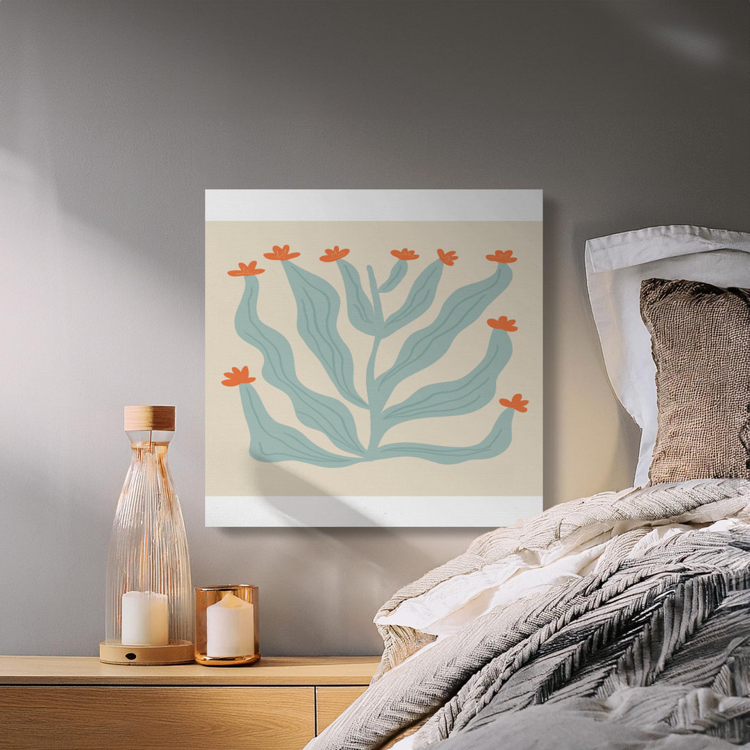 Abstract Floral Canvas Wall Art, Modern Gallery Wrapped Print, Ready to Hang, Archival Inks, Botanical Art, Statement Piece, Home Decor