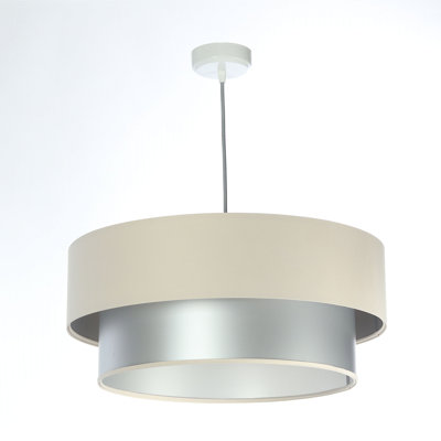 Shandra 1 - Light Black Drum Pendant