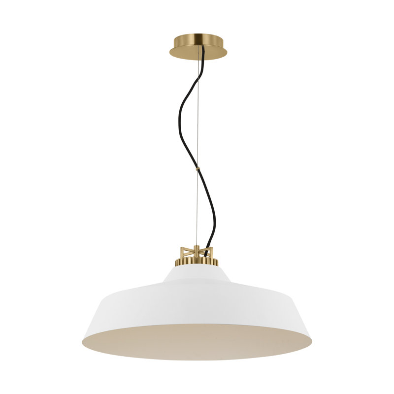 Forge 1 - Light LED Pendant, 10.7" H x 24" W x 24" D, Matte White