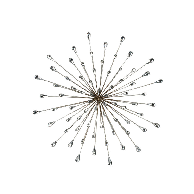Décoration murale Valda Starburst, Argent argent